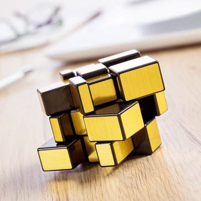 Cubo Rubik 3D Rompecabezas Mágico Cubo Rubik Mirror Dorado