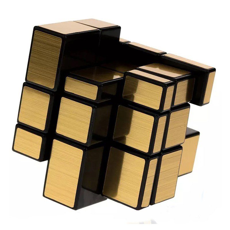 Cubo Rubik 3D Rompecabezas Magico Cubo Rubik Mirror Dorado