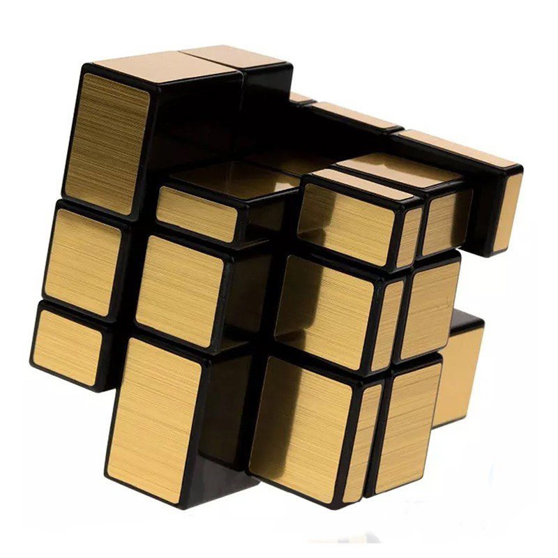 Cubo Rubik 3D Rompecabezas Mágico Cubo Rubik Mirror Dorado