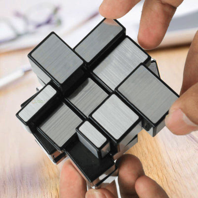 Cubo Rubik 3D Rompecabezas Mágico Cubo Rubik Mirror Plateado