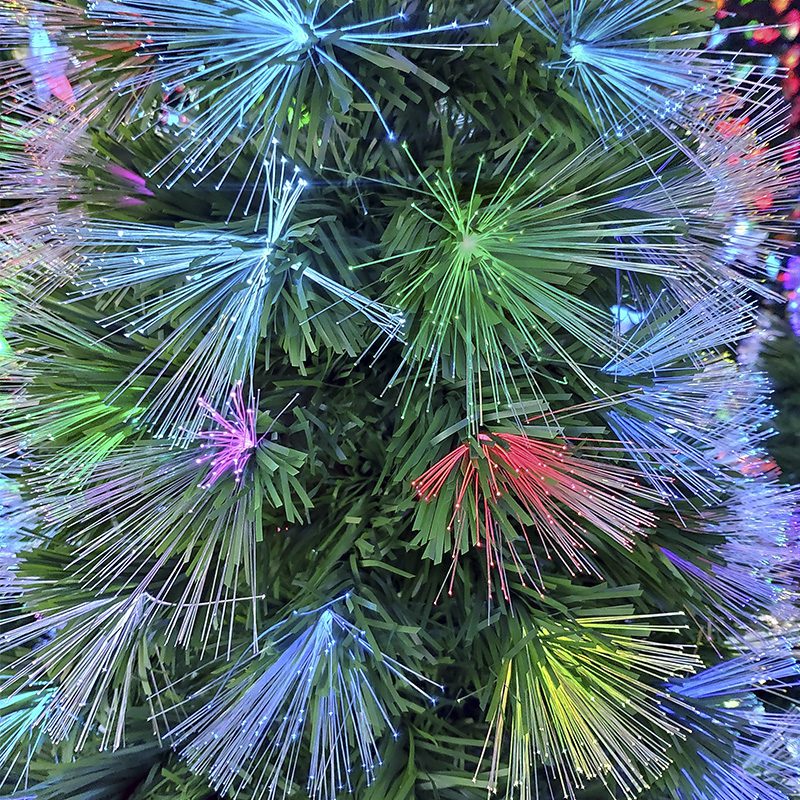 Árbol Navidad Fibra Óptica 150 cm 7 Colores Tupido T687150