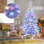 Árbol Navidad Fibra Óptica 210 cm Blanco Tupido  T1035210