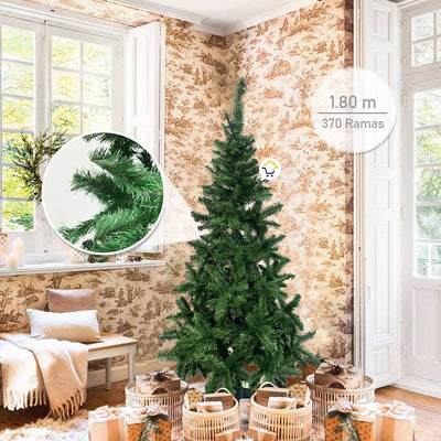 Árbol Navidad Pomposo Tupido 1.80m 370 Ramas Fexton180