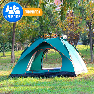 Carpa Camping 4 Personas Automática Arma En 1 Minuto Hd8105