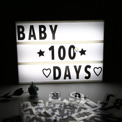 Letrero Led Light Box Letras Caja Luminosa Tablero Cine Vintage NPDDX10