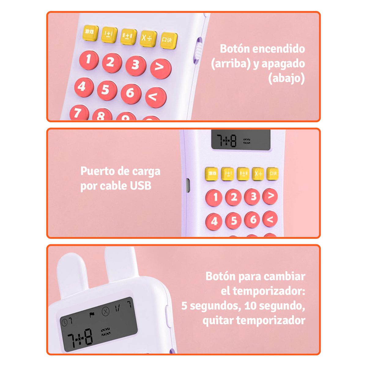 Mini Calculadora Educativa Aprendizaje Niños Juguete Infantil DJU159C