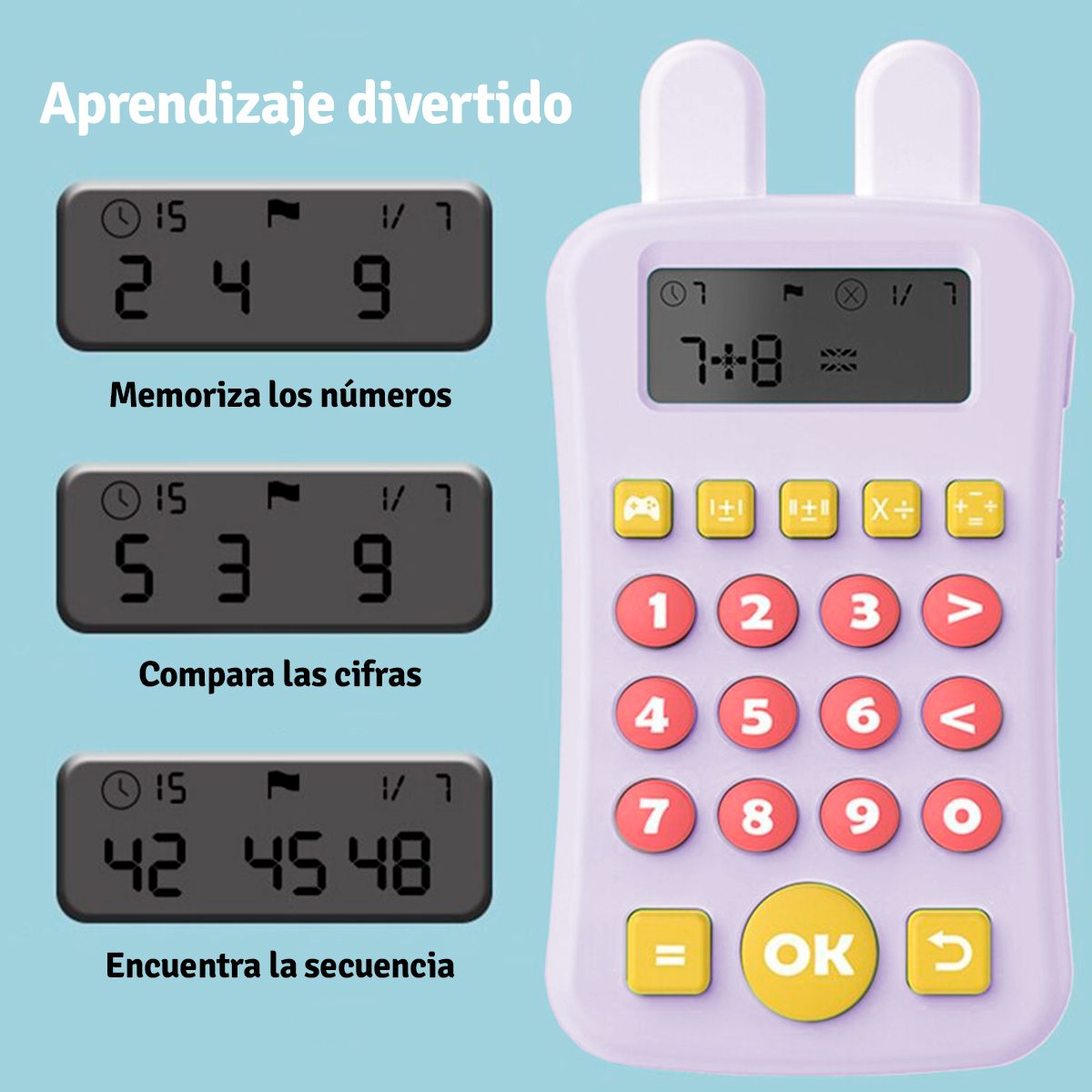 Mini Calculadora Educativa Aprendizaje Niños Juguete Infantil DJU159C