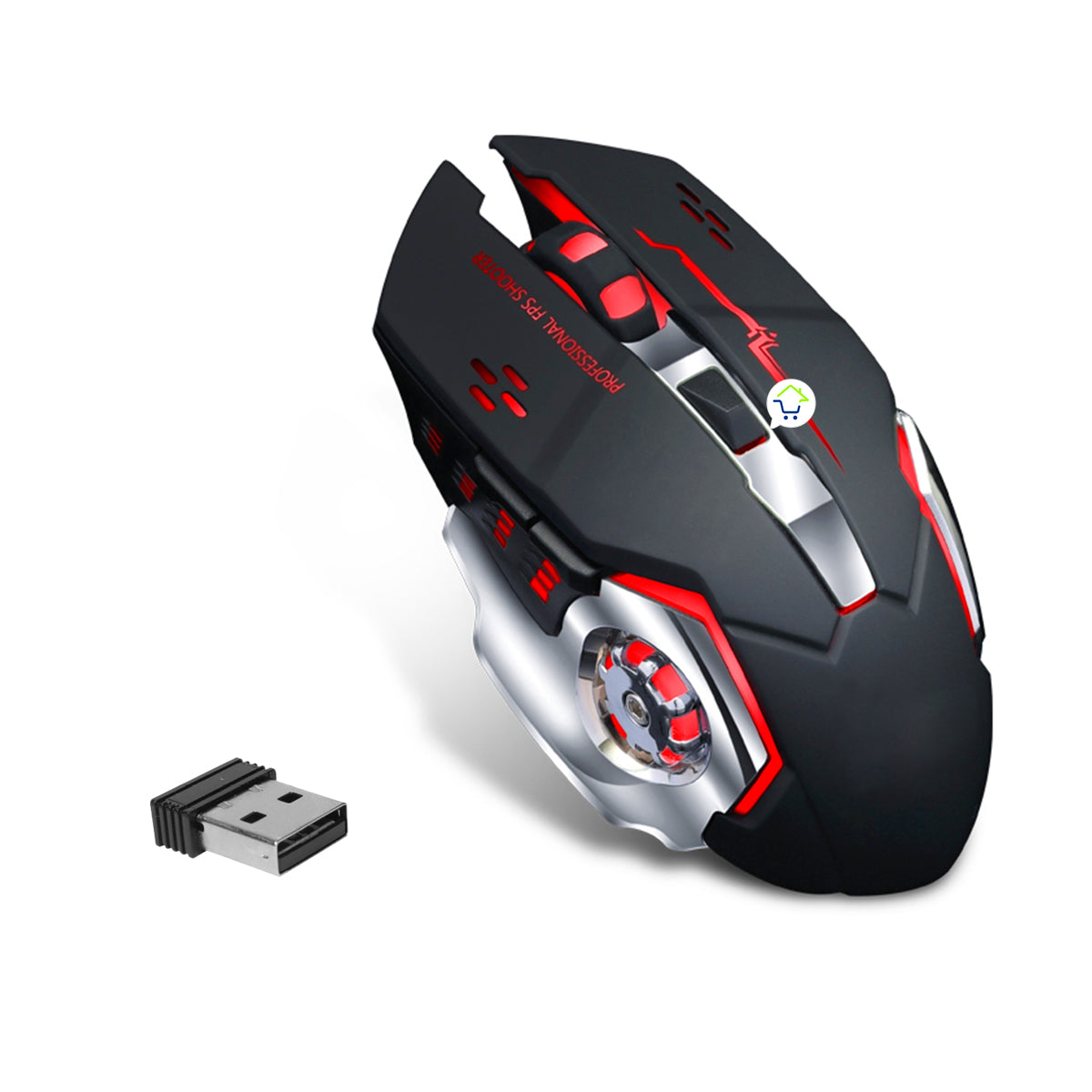 Mouse Inalámbrico LED Gamer Alta Velocidad Recargable Q13