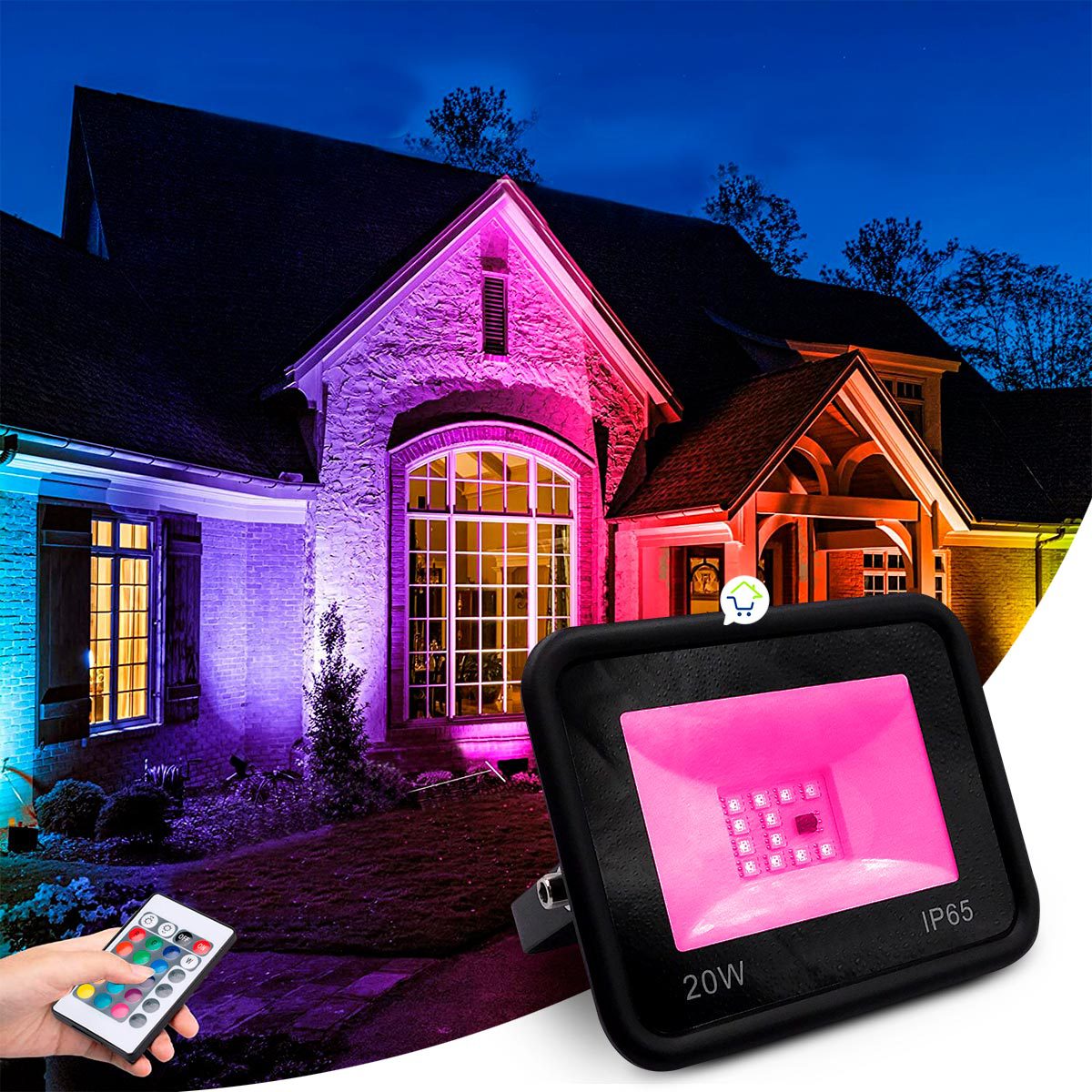 Reflector LED Multicolor RGB Impermeable Control Remoto WT60020 ...