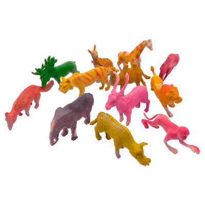 Set Animales Salvajes X12 Figuras Didácticas Colección Niños GM1911-125