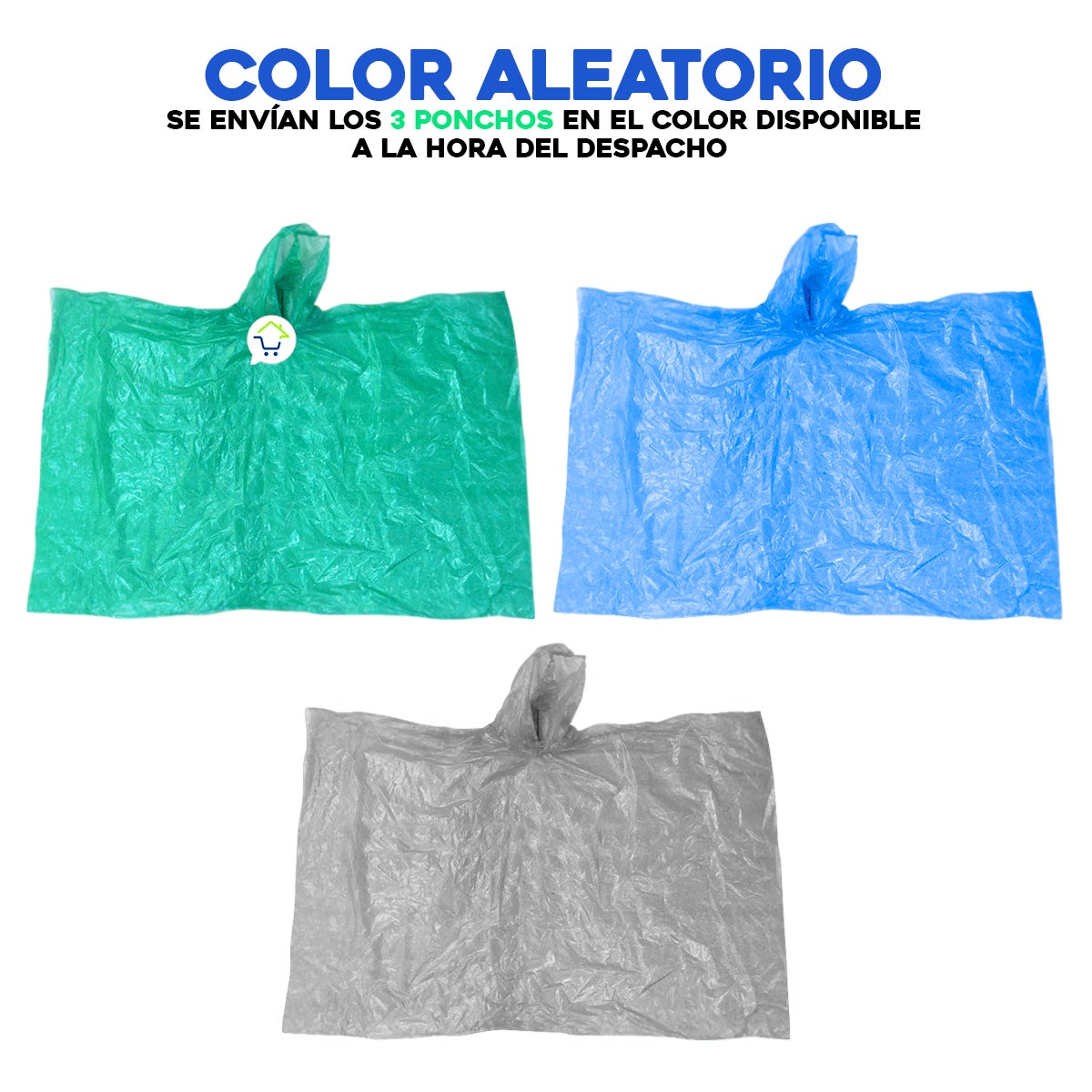 Set x3 Impermeables Poncho Capa Desechable IMCC01