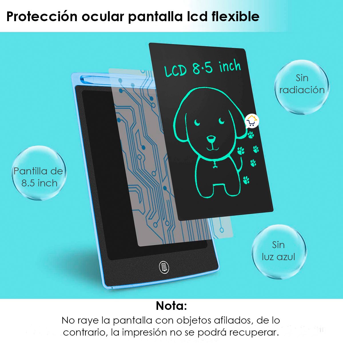 Tableta Mágica LCD Digital Dibujo Escritura Niños MEDIANA DJU002