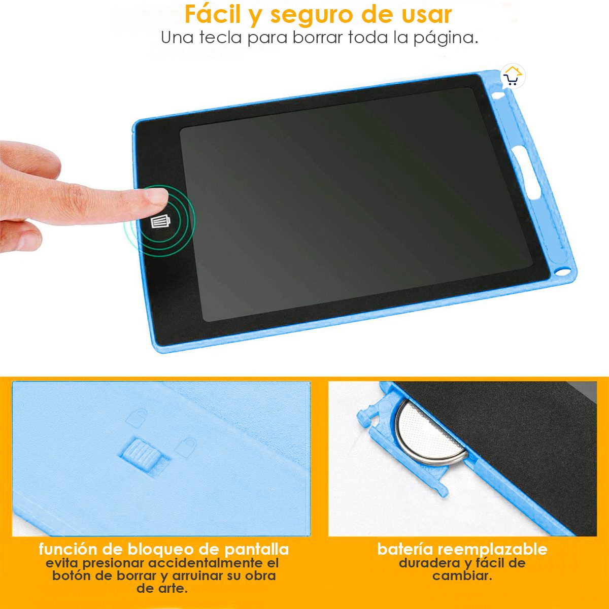 Tableta Mágica LCD Digital Dibujo Escritura Niños MEDIANA DJU002